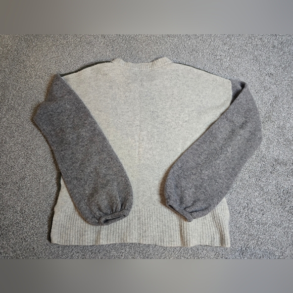 Madewell 30% Merino Wool 10% Alpaca Colorblock Crewneck Sweater Sz XS - Picture 2 of 10